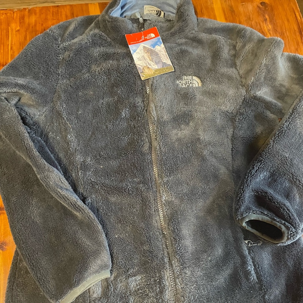 Gray Furry The Northface Jacket Size XS full zip